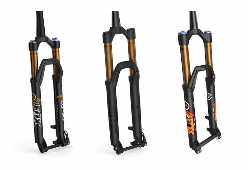 Od lewej: FOX Float 32, FOX Float 36, wersja FOX Stealth (czarne wykończenie)